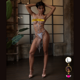 Delilah Crystal Body Chain Dress #30060 - StyleWanderlustUSA