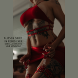 Garter Skirt with Sexy Cut-out Back & Detachable Harness - Alisson #20237 - StyleWanderlustUSA