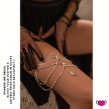 Crystal Thigh Chain /Necklace with Teardrop Design - Asteria #30043 - StyleWanderlustUSA