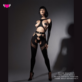 Bodysuit with Cutouts & Strappy Open Back - Raven #20300 - StyleWanderlustUSA