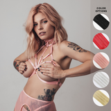 Halter Cage Bra Adjustable Bondage Lingerie - Nicolette #20229 - StyleWanderlustUSA