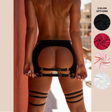 Garter Skirt with Sexy Cut-out Back & Detachable Harness - Alisson #20237 - StyleWanderlustUSA