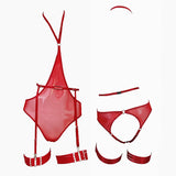 Bodysuit with Ouvert Panty & Suspender Belt Set - Marie #20251 - StyleWanderlustUSA