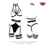 Halter Cage Bra Adjustable Bondage Lingerie - Nicolette #20229 - StyleWanderlustUSA