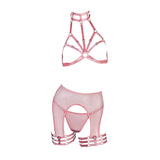 Halter Cage Bra Adjustable Bondage Lingerie - Nicolette #20229 - StyleWanderlustUSA