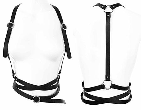 Adjustable Vegan Leather Multi-Wear Suspenders / Body Harness - Sienna #30010 - StyleWanderlustUSA
