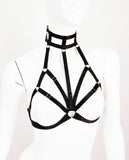 Halter Cage Bra Adjustable Bondage Lingerie - Nicolette #20229 - StyleWanderlustUSA