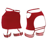 Garter Skirt with Sexy Cut-out Back & Detachable Harness - Alisson #20237 - StyleWanderlustUSA