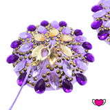 Purple Beaded Pasties with Detachable Tassels / Burlesque Nipple Covers / Fancy Decorative Nipple Pasties #30313
