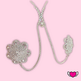 Sunflower Crystal Pasties with Detachable Body Chain #30036 - StyleWanderlustUSA