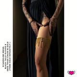 Layered Thigh Chain with Fringe & Heart Accents /Necklace with Fringe Design - Eros #30042 - StyleWanderlustUSA