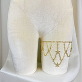 Crystal Thigh Chain /Necklace with Floral Design - Iris #30040 - StyleWanderlustUSA