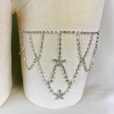 Crystal Thigh Chain /Necklace with Floral Design - Iris #30040 - StyleWanderlustUSA