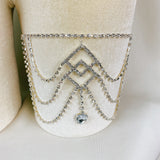 Crystal Thigh Chain /Necklace with Teardrop Design - Calypso #30039 - StyleWanderlustUSA