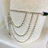 Crystal Thigh Chain /Necklace with Teardrop Design - Calypso #30039 - StyleWanderlustUSA