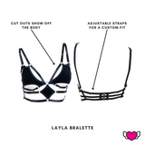 Sexy Bralette with Cutouts and Adjustable Straps - Layla #20302 - StyleWanderlustUSA