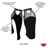 Vintage-inspired Below the Knee Skirt with Sexy Cutouts - Lea Skirt  #20304 - StyleWanderlustUSA