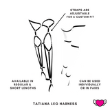 Adjustable Elastic Leg Harness / Bondage Stockings - Tatiana #20308 - StyleWanderlustUSA