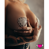 Heart Pasties with Crystals #30321 - StyleWanderlustUSA