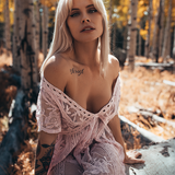 Romantic Boho Sheer Lace Kimono / Wedding Robe / Bohemian Lace Kimono - Ashley #20278 - StyleWanderlustUSA
