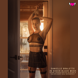 Sheer Mesh Underboob Cutout Bralette with Cross Back  - Danielle #20240 - StyleWanderlustUSA