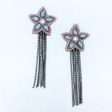 Floral Crystal Pasties with Tassels / Burlesque Nipple Covers / Fancy Decorative Nipple Pasties  #30314 - StyleWanderlustUSA