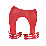 See Thru Suspender Belt with Thigh Harness - Gigi #20264 - StyleWanderlustUSA