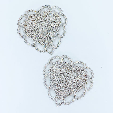 Heart Pasties with Crystals #30321 - StyleWanderlustUSA