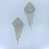 Silver Diamond Pasties with Tassels / Fringe #30319 - StyleWanderlustUSA