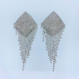 Silver Diamond Pasties with Tassels / Fringe #30319 - StyleWanderlustUSA