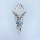 Silver Diamond Pasties with Tassels / Fringe #30319 - StyleWanderlustUSA