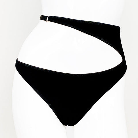 One Shoulder Bralette with Underboob Chelsea #20298 & Asymmetric Thong with Cutouts Isadora #20299 - StyleWanderlustUSA
