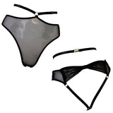 See Thru Mesh Ouvert Panty with Ribbon Detail - #20263 Krystalle - StyleWanderlustUSA