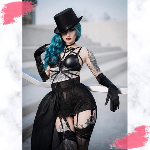 Full Body Harness with Detachable Thigh Garters - Maya #20116 - StyleWanderlustUSA