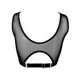 Reversible Scoop Neck See Thru Fishnet Mesh Bra with Cutout Back - Piper #40004 - StyleWanderlustUSA
