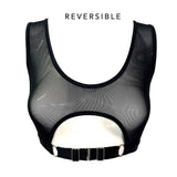 Reversible Scoop Neck See Thru Fishnet Mesh Bra with Cutout Back - Piper #40004 - StyleWanderlustUSA