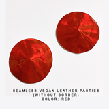 Vegan Leather Nipple Pasties in Gold or Silver Tone / Burlesque Pasties #30303 - StyleWanderlustUSA