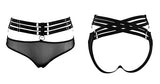 Ouvert Fishnet Mesh Panty with Open Back and Crisscross Details - Yasmin #20243 - StyleWanderlustUSA