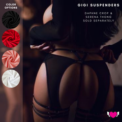 See Thru Suspender Belt with Thigh Harness - Gigi #20264