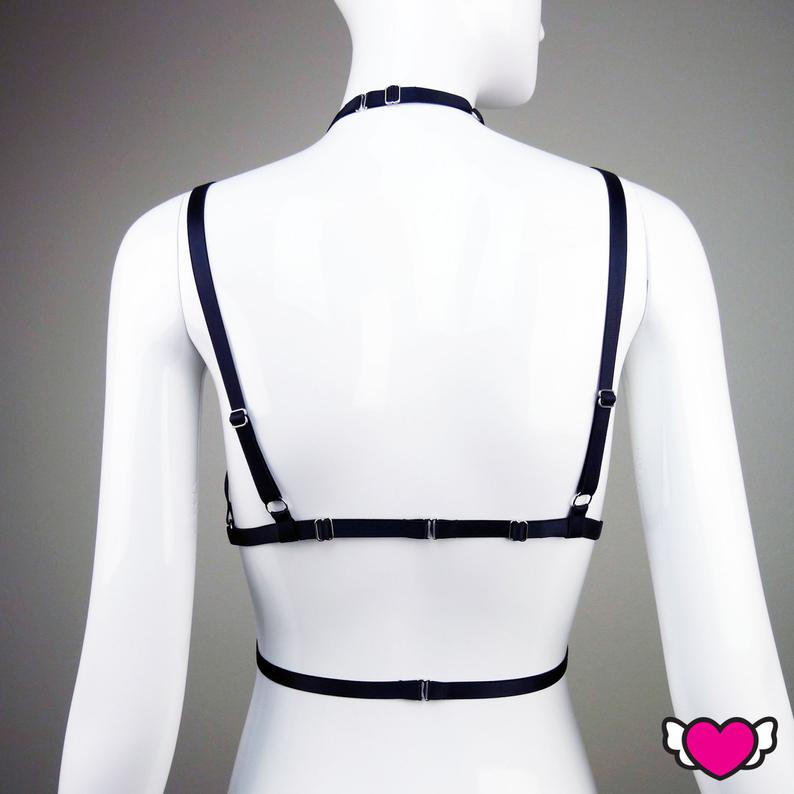 Harness Bra with Choker Detail - Dominique #20106  display picture 3