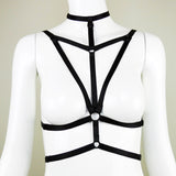 Adjustable Body Harness with Choker Detail / Bondage Lingerie - Riley #20100 - StyleWanderlustUSA