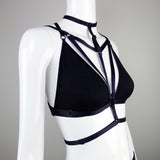 Adjustable Body Harness with Choker Detail / Bondage Lingerie - Riley #20100 - StyleWanderlustUSA