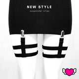 Stocking Suspenders & Thigh Harness - Midnight #20114 - StyleWanderlustUSA