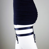 Stocking Suspenders & Thigh Harness - Midnight #20114 - StyleWanderlustUSA